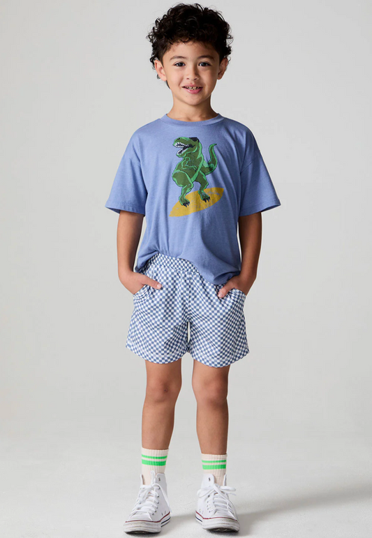 Vintage Jersey Check Beach Short - Magpies Paducah
