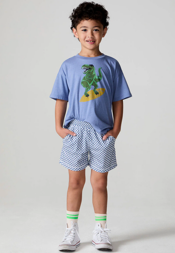 Vintage Jersey Check Beach Short - Magpies Paducah