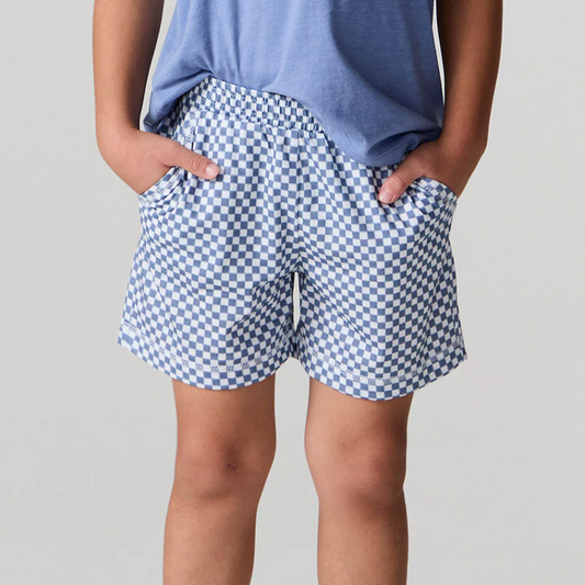 Vintage Jersey Check Beach Short - Magpies Paducah