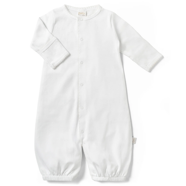 Organic Cotton Interlock Converter Gown, White - Magpies Paducah