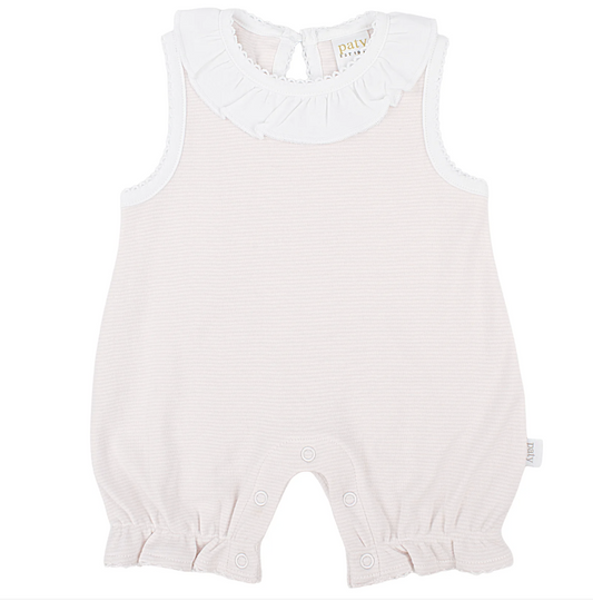 Striped Tank Bubble + Ruffle Collar, Pink - Magpies Paducah
