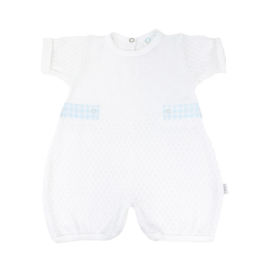 White Bubble w/ Blue Gingham Tabs - Magpies Paducah