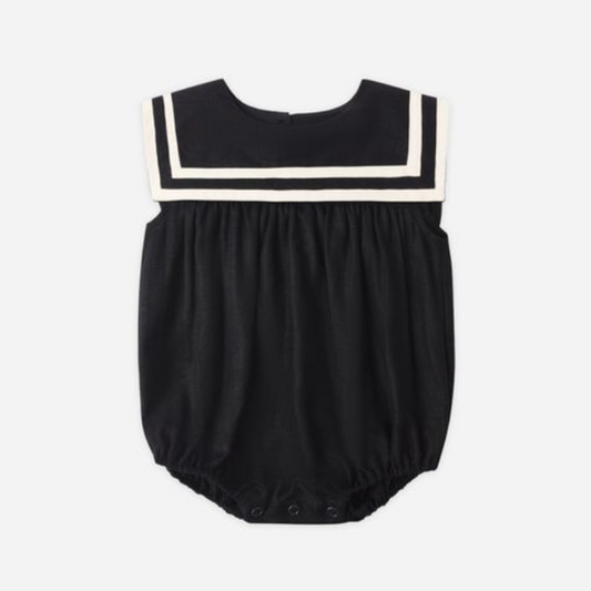 Sailor Romper, Black - Magpies Paducah