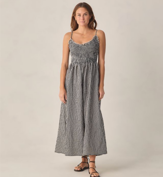 Women's Chrissy Dress, Black Check - Magpies Paducah
