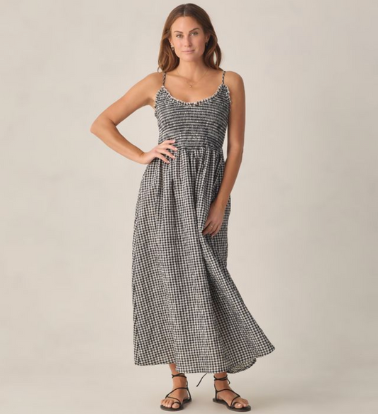 Women's Chrissy Dress, Black Check - Magpies Paducah