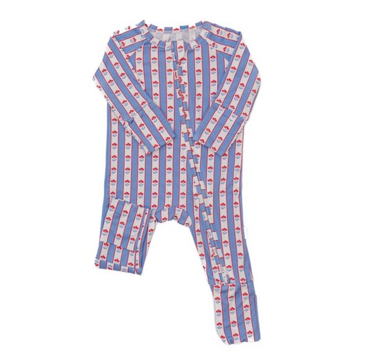 Scalloped Florals Sleep Romper - Magpies Paducah