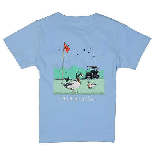 Short Sleeve Tee, Light Blue Fowl Play