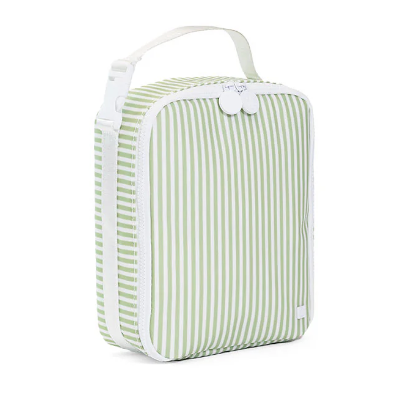Insulated Lunch Bag, Sage Pimlico Stripe **PreORDER**