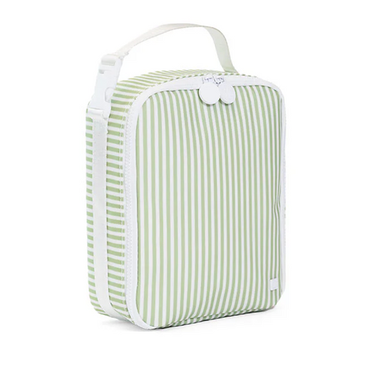 Insulated Lunch Bag, Sage Pimlico Stripe **PreORDER**