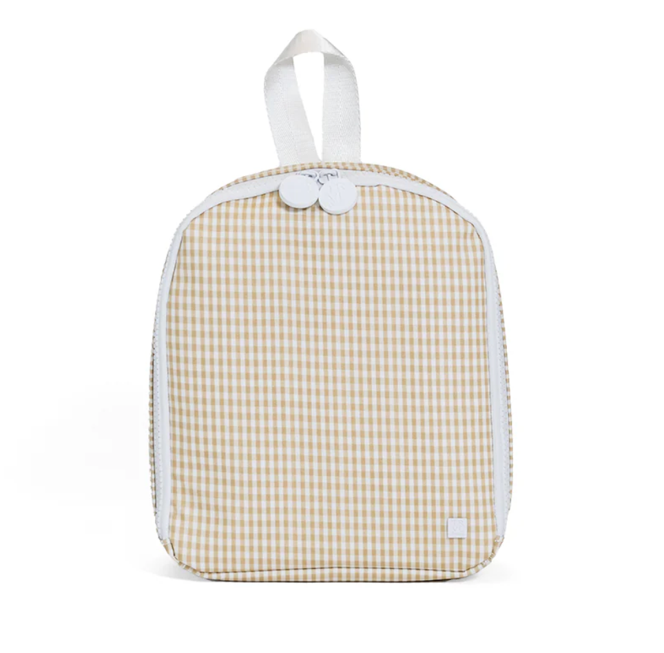 Bring It Lunch Bag, Khaki Gingham **PreORDER**