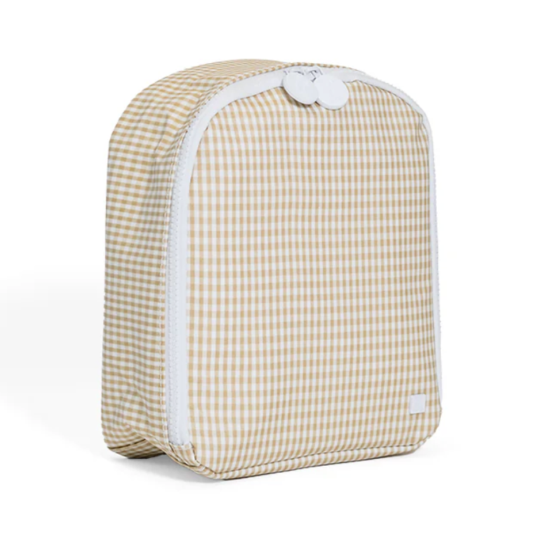 Bring It Lunch Bag, Khaki Gingham **PreORDER**