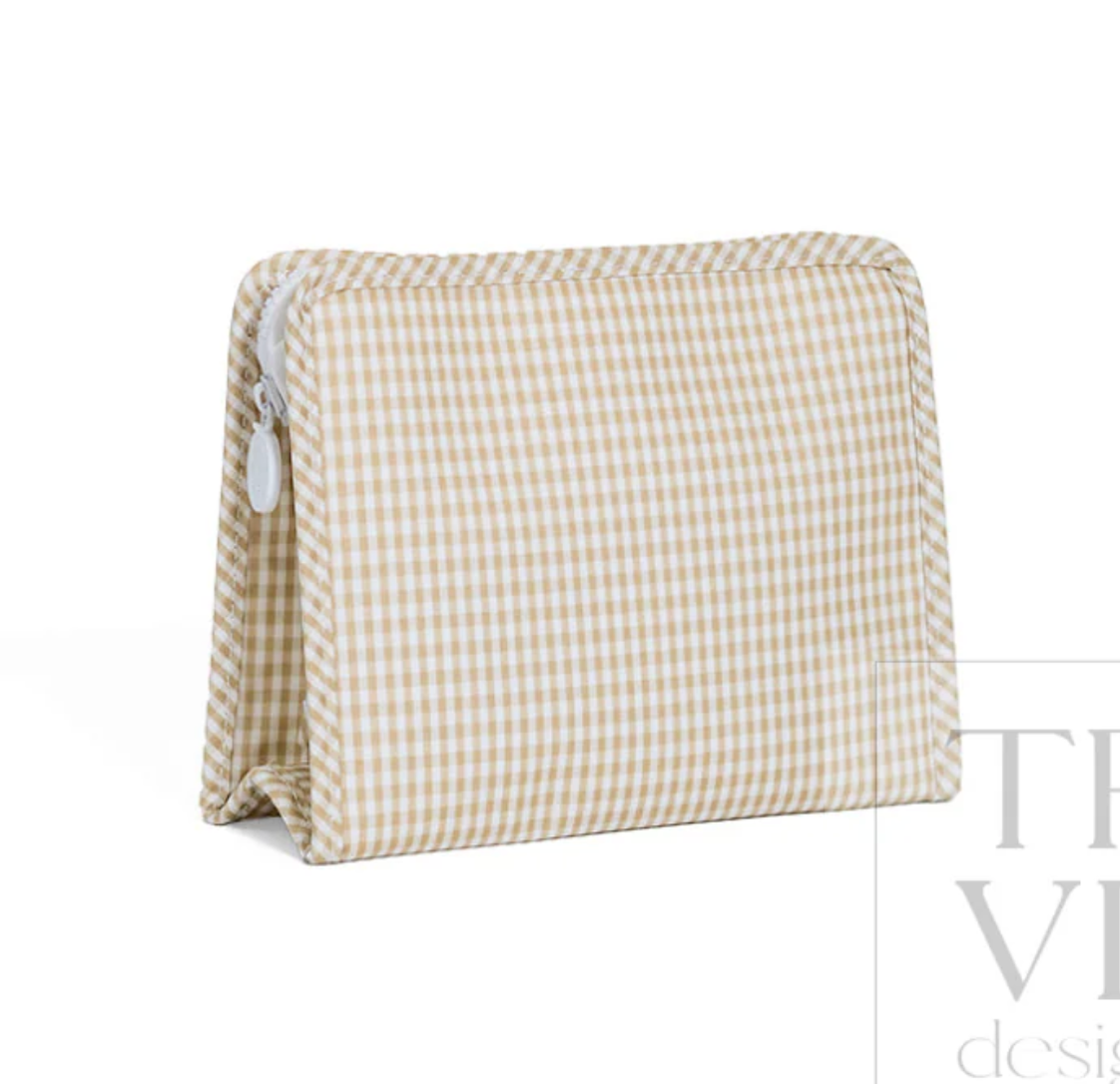 Medium Roadie, Khaki Gingham **PreORDER**