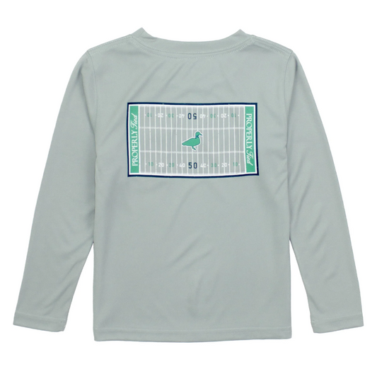 Performance Long Sleeve, Chrome Grey Football Field