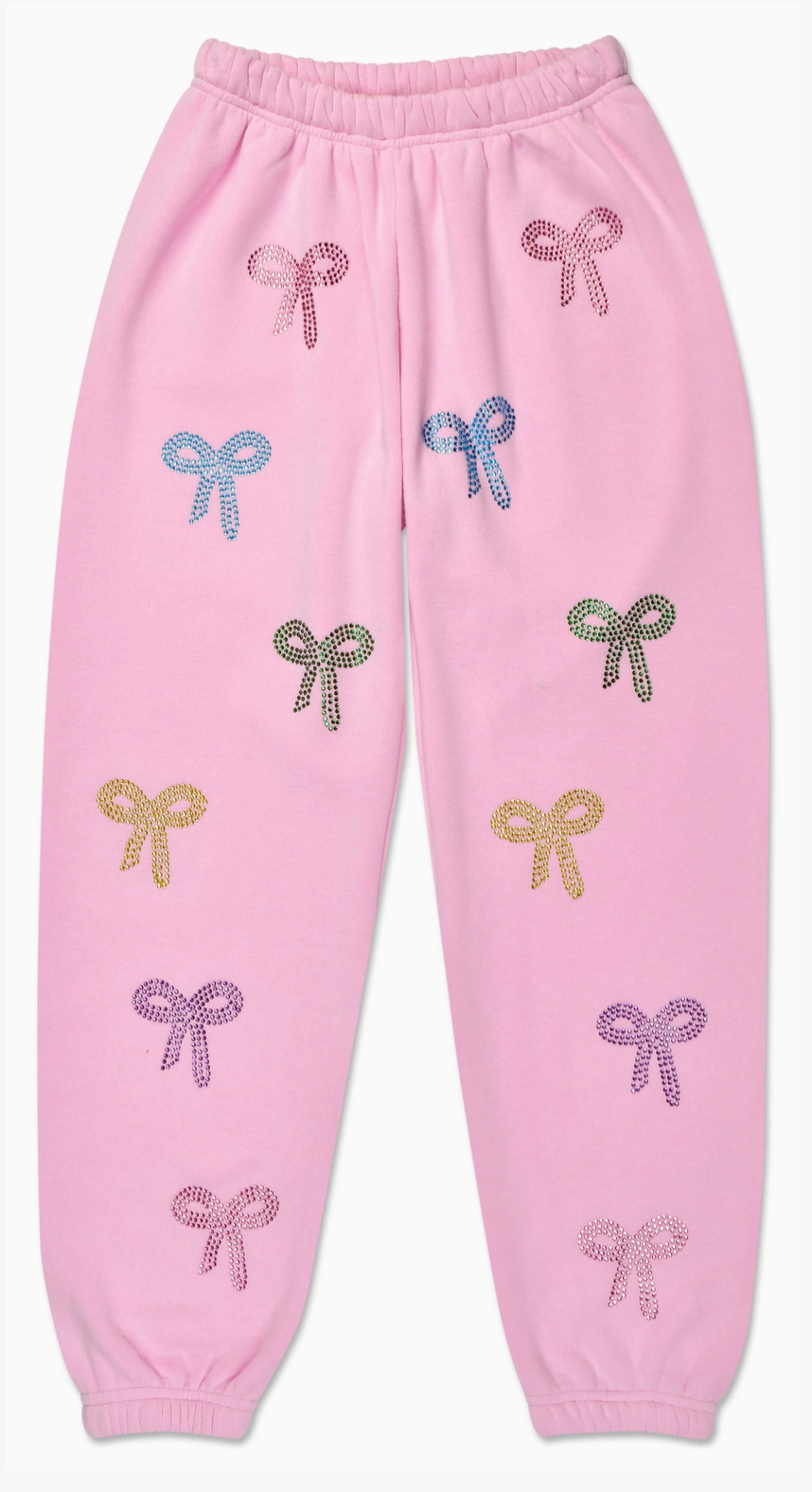 Pink Sparkling Bows Sweatpants