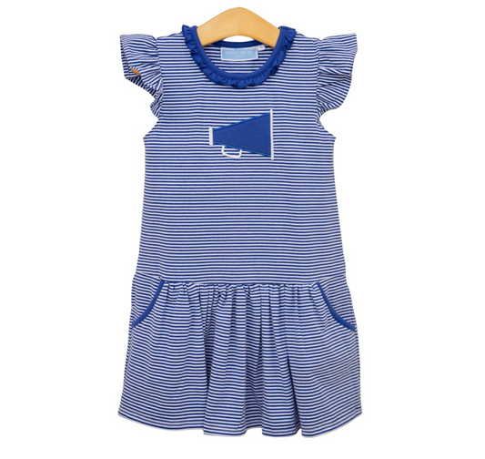 Megaphone Dress, Royal Blue