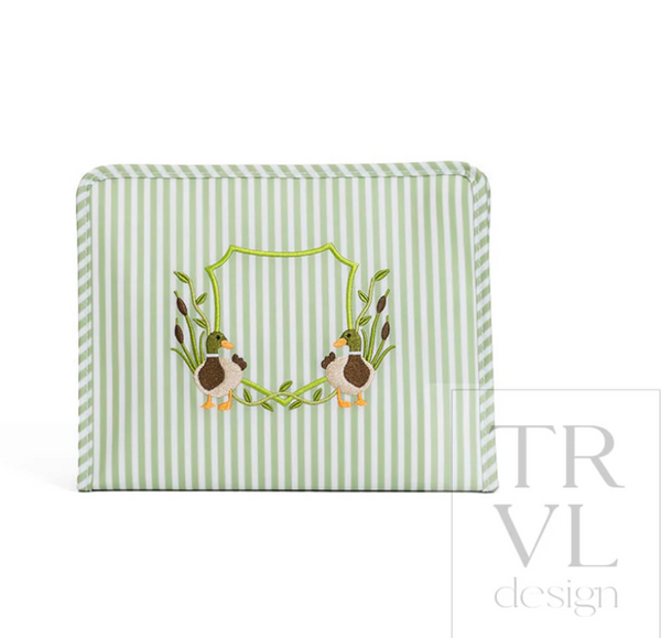 Roadie Zip Pouch, Sage Pimlico Duck