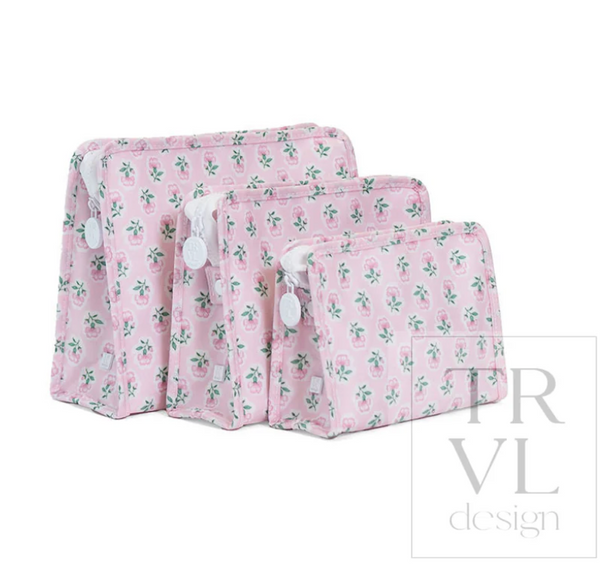 Roadie Zip Pouch, Pink Petite Fleur