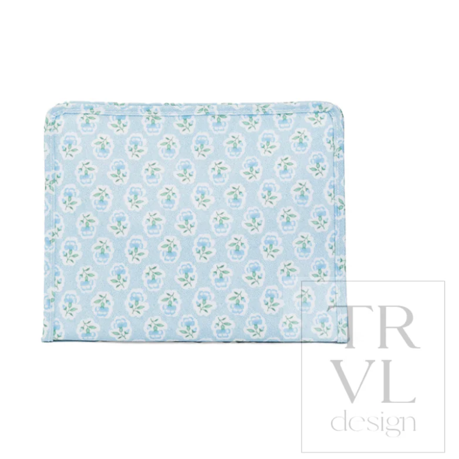 Roadie Zip Pouch, Blue Petite Fleur