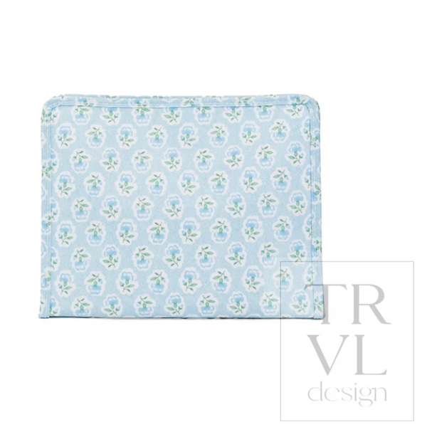 Roadie Zip Pouch, Blue Petite Fleur
