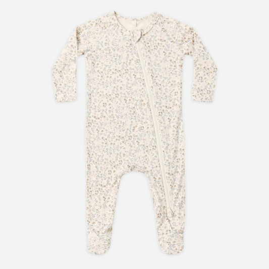 Bamboo Zip Footie, Bloom