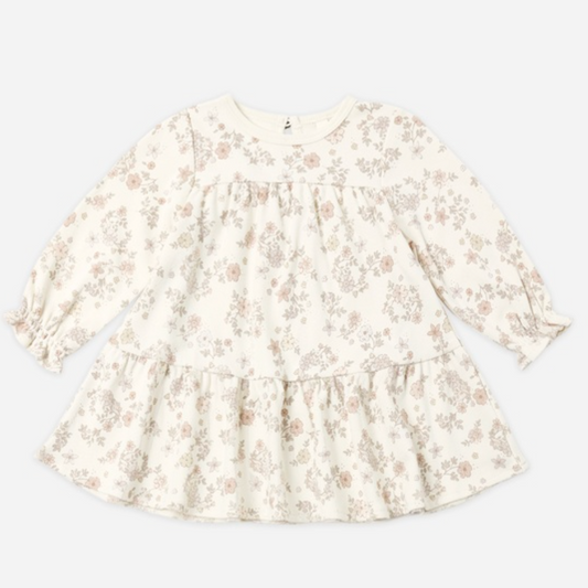Tiered Jersey Dress, Floral Vine