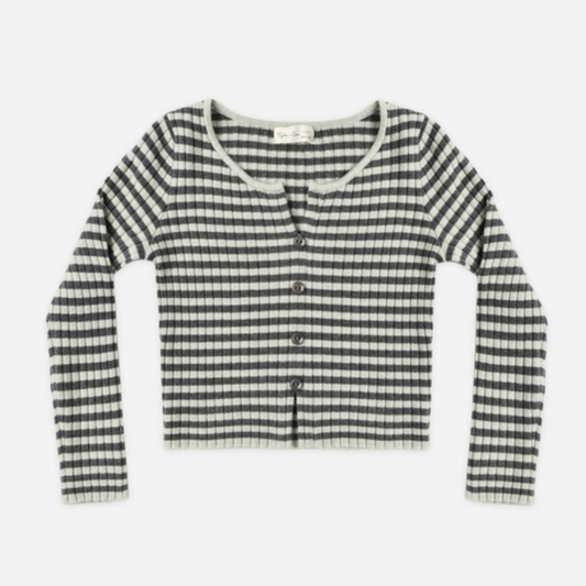 Long Sleeve Knit Tee, Midnight Stripe