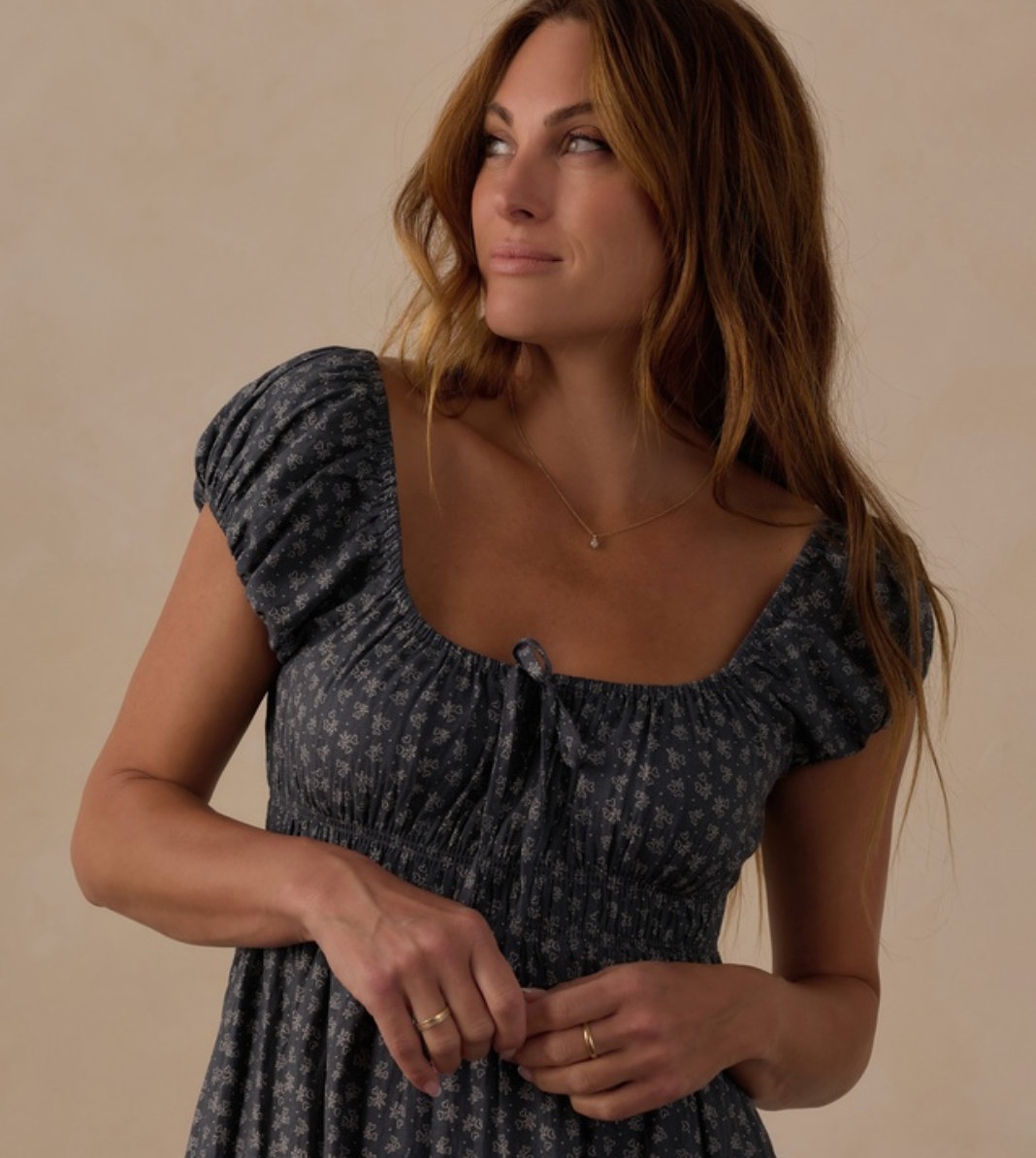 Women's Joya Dress, Heart Ditsy