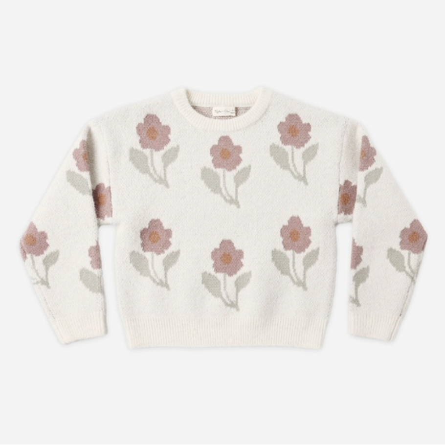Aspen Sweater, Ivory Flower