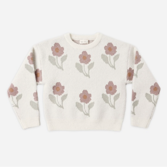 Aspen Sweater, Ivory Flower