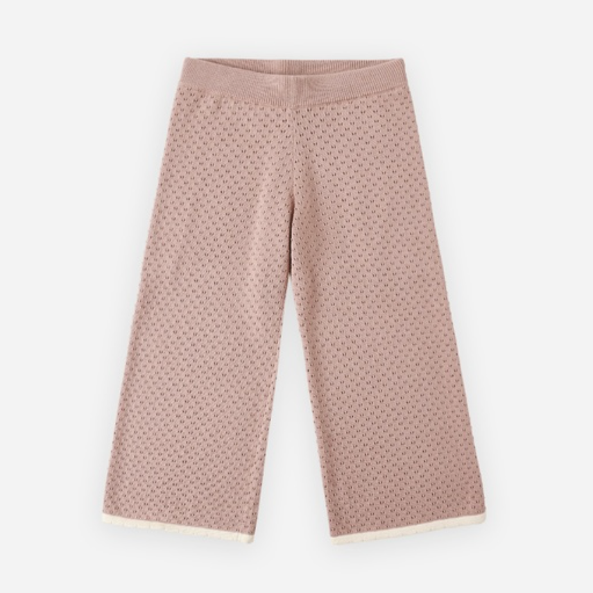 Pointelle Knit Pant, Rosewood