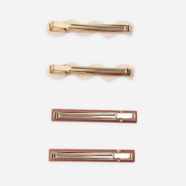 Wavy Clip Set, Petal/Mulberry