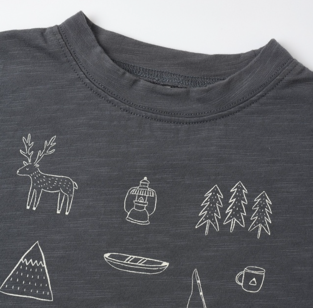 Raw Edge Tee, Let's Go Camping