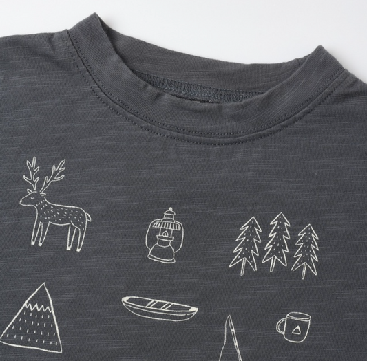 Raw Edge Tee, Let's Go Camping