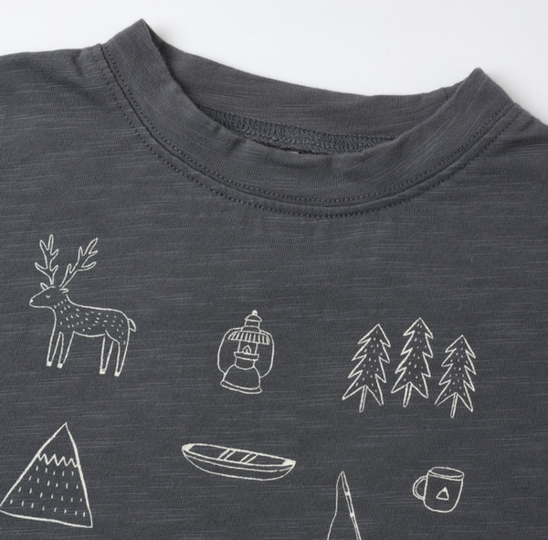 Raw Edge Tee, Let's Go Camping