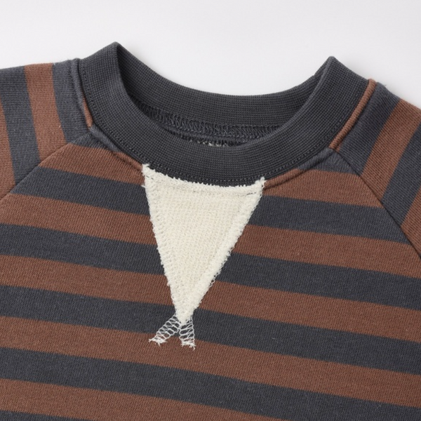Oversized Crew, Mulberry Stripe