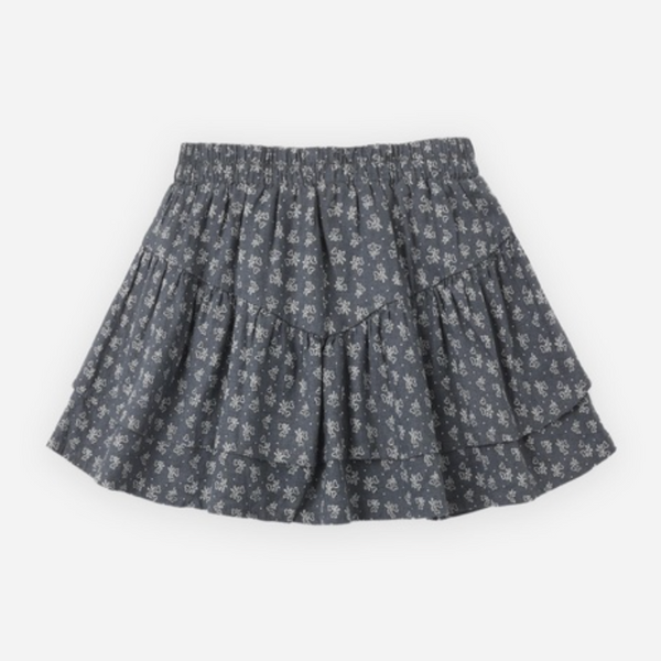 Tiered Mini Skirt, Heart Ditsy