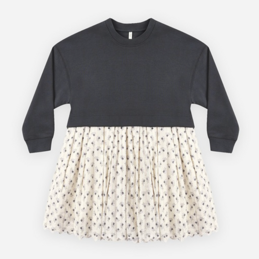 Sweatshirt Dress, Vintage Fleur