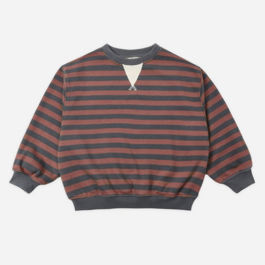 Oversized Crew, Mulberry Stripe