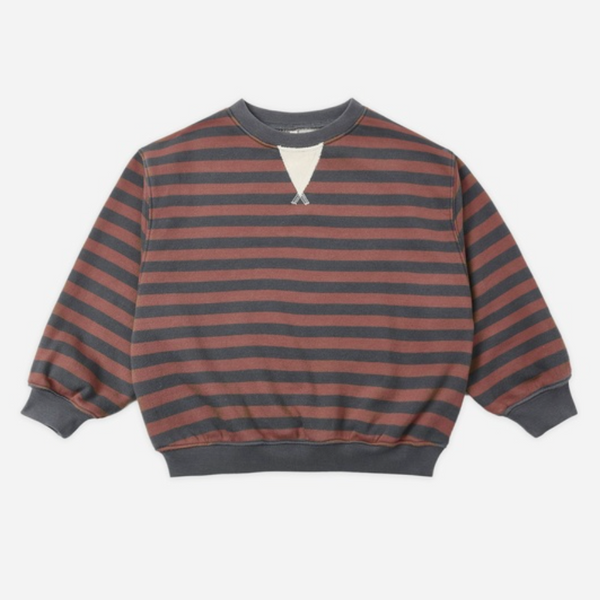 Oversized Crew, Mulberry Stripe