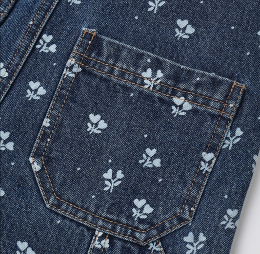 Vintage Overall, Heart Ditsy