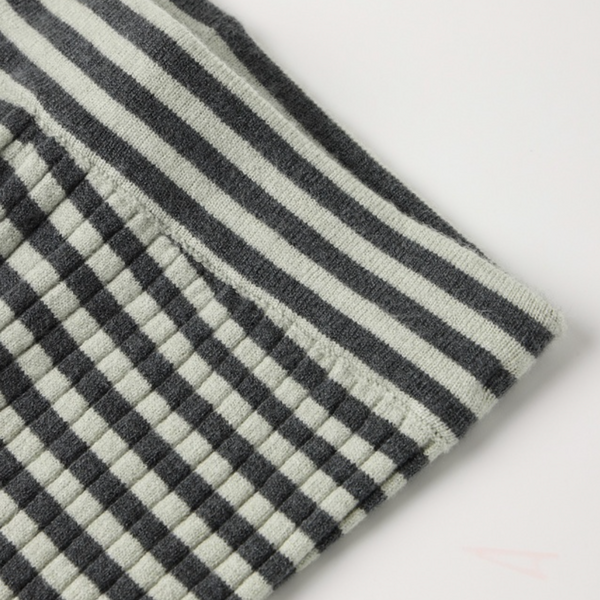 Flare Rib Knit Pant, Midnight Stripe