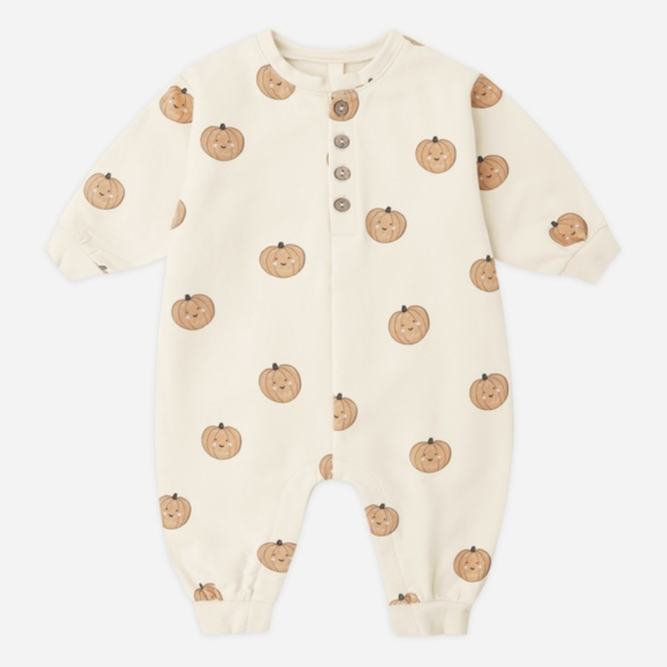 Relaxed Fleece Jumpsuit, Pumpkins