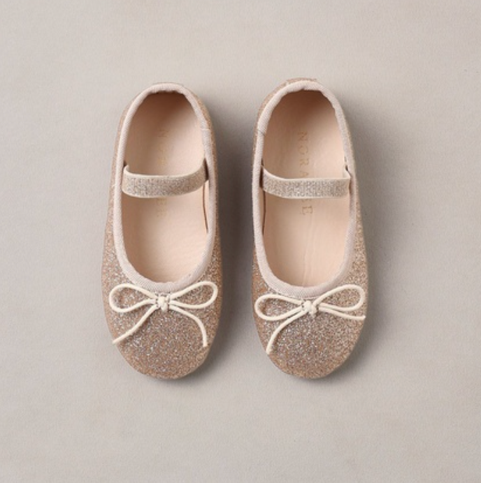 Ballet Flats, Rose Gold Shimmer