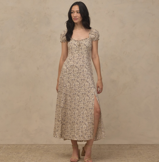 Women's Nancy Dress, Blue Garden