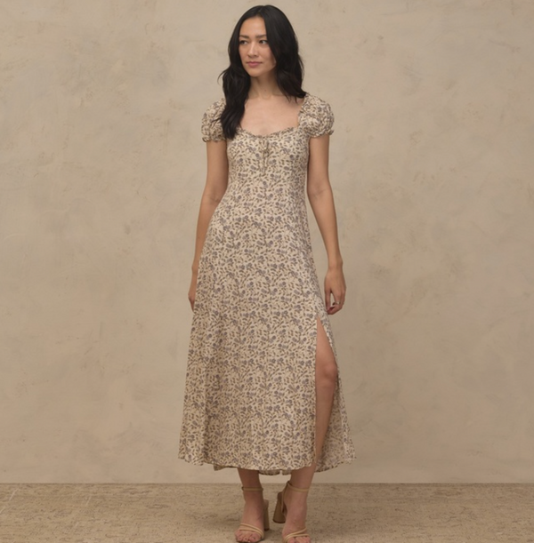 Women's Nancy Dress, Blue Garden