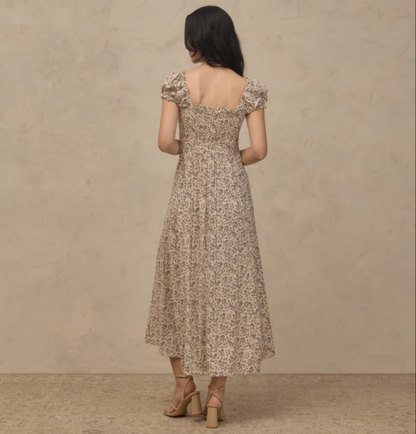 Women's Nancy Dress, Blue Garden