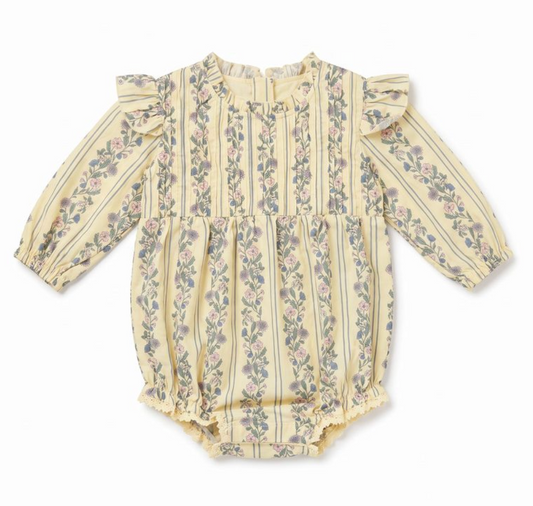 Elizabeth Bubble, Yellow Floral Stripe