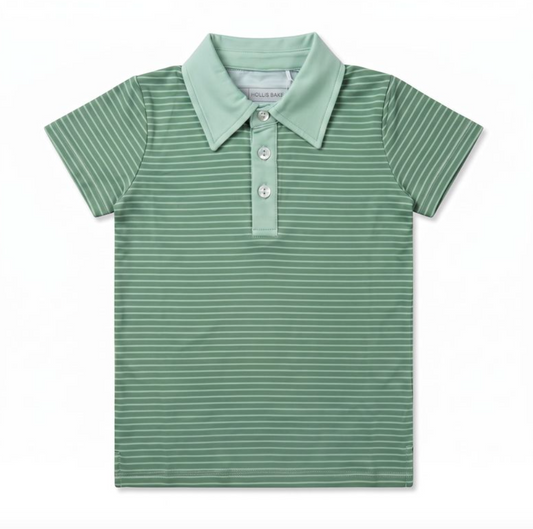 Trey Polo, Green Stripe