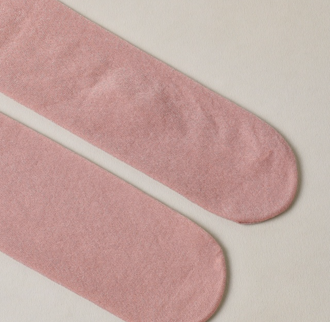 Shimmer Tights, Black/Blush