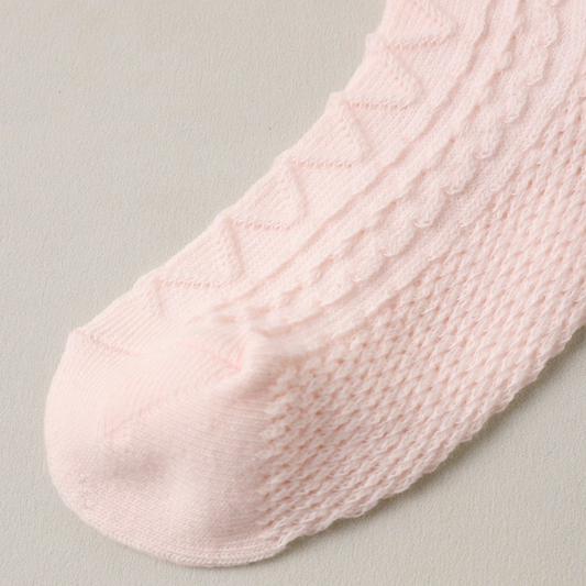 Ruffle Socks, Black/Blush